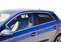 Hyundai I-20 2014–2020 Kompletta fönsterlister runt glaset (10 st, rostfritt stål) foto 1