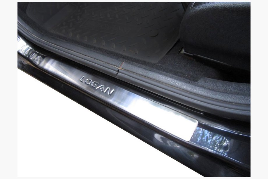 Renault Logan MCV 2005–2013 Tröskelskydd OmsaLine (4 st, rostfritt stål) Image
