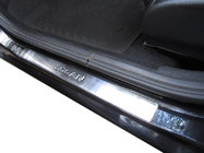 Renault Logan MCV 2005–2013 Tröskelskydd OmsaLine (4 st, rostfritt stål) foto 1
