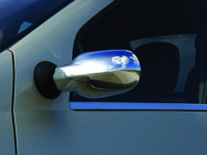 Renault Logan I 2005–2008 Kompletta spegelkåpor (2 st) Carmos - kromad plast foto 5