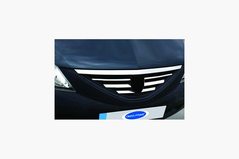 Dacia Logan MCV 2004–2014 Rostfria grillister för främre grill Image