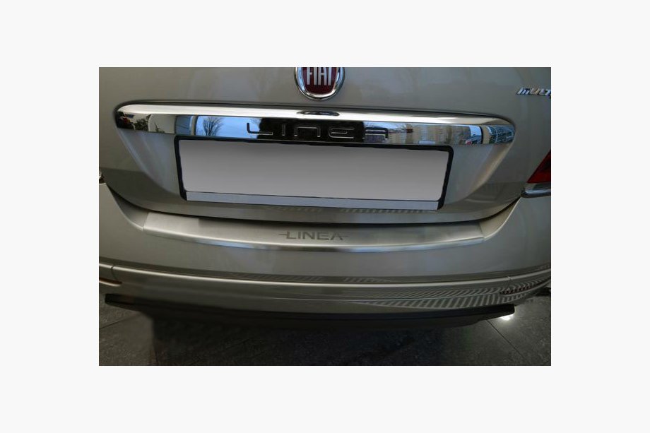 Fiat Linea 2006–2018 Bakre stötfångarskydd med bockad kant Nataniko (2012+, rostfritt) Image