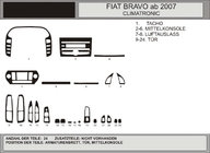 Fiat Bravo 2008–2016 Instrumentpanelslister (Hartman) Aluminium foto 1