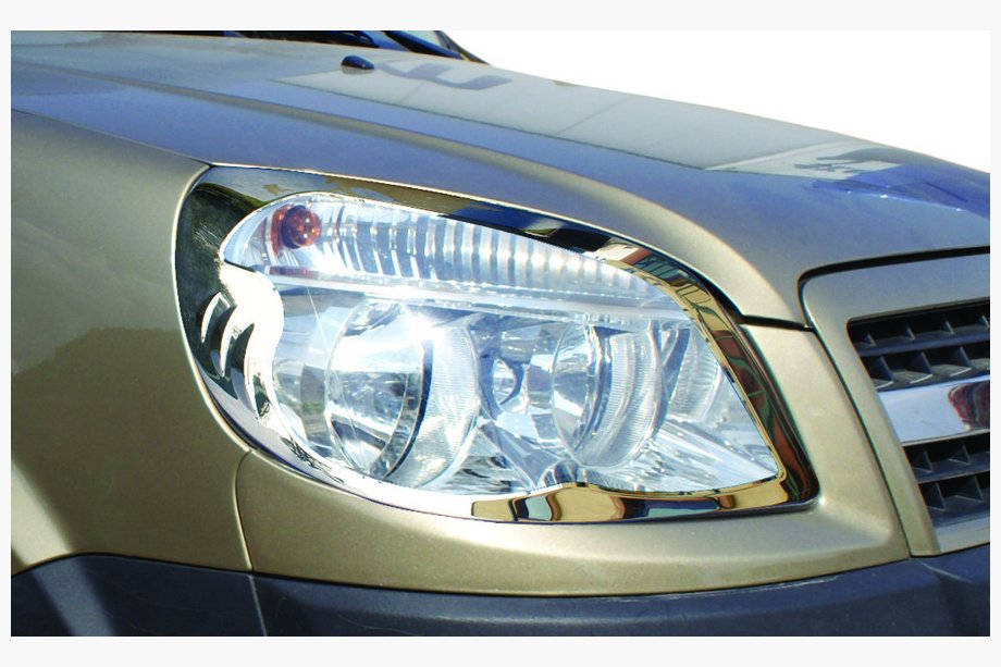 Fiat Doblo I 2005–2010 Strålkastaromfattningar (2 st, rostfritt stål) Image