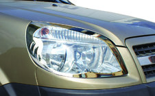 Fiat Doblo I 2005–2010 Strålkastaromfattningar (2 st, rostfritt stål) foto 1