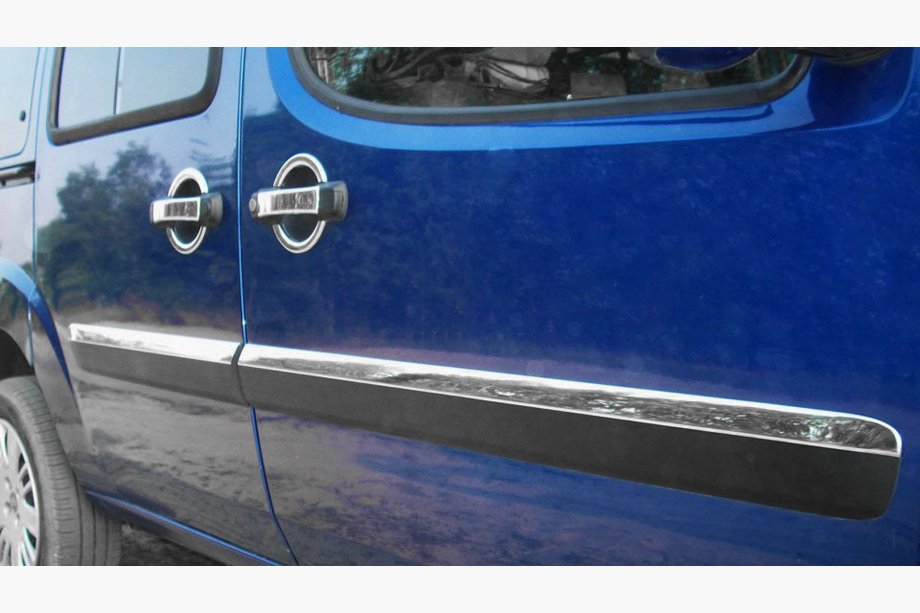 Fiat Doblo I 2005–2010 Dörrlister, smal modell (4 st, rostfritt stål) OmsaLine – italienskt rostfritt stål Image