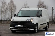 Fiat Doblo II 2010–2022 Främre skyddsbåge ST016-3 (rostfritt) 51/51 mm foto 2