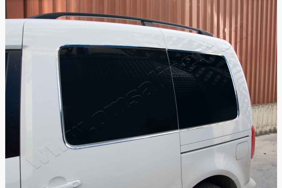 Volkswagen Caddy 2004–2010 Inramningar till bakrutor (12 st, rostfritt stål) Image