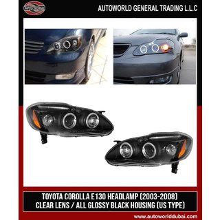 Framstrålkastare (2 st, LED) Toyota Corolla 2002–2007