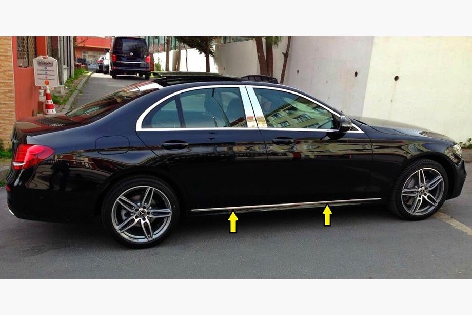 Mercedes E-klass W213 2016–2023 Kromlist för dörrlist typ-1 (4 st, rostfritt stål) Image