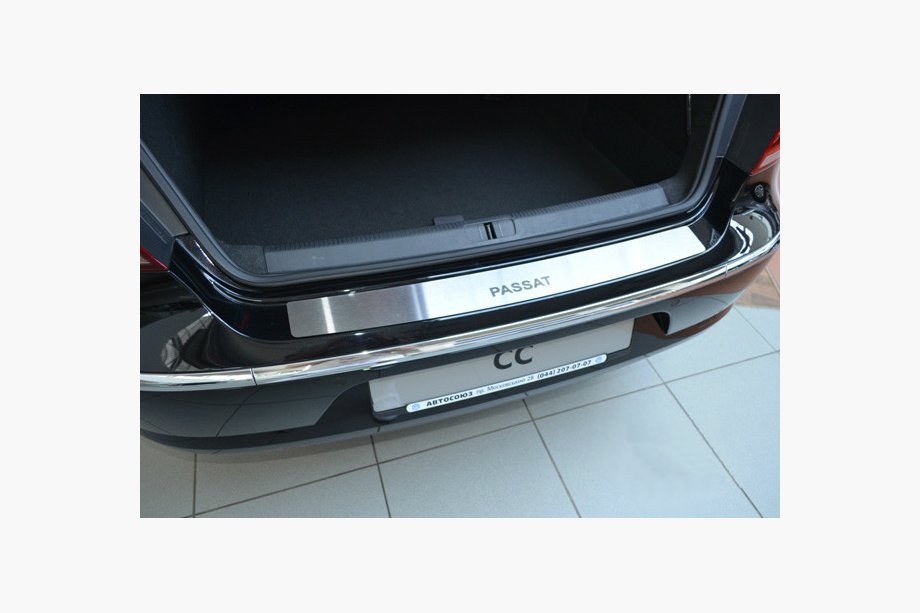 Volkswagen Passat CC 2008–2017 Natanika lastskydd för bakre stötfångare (rostfritt stål) Image