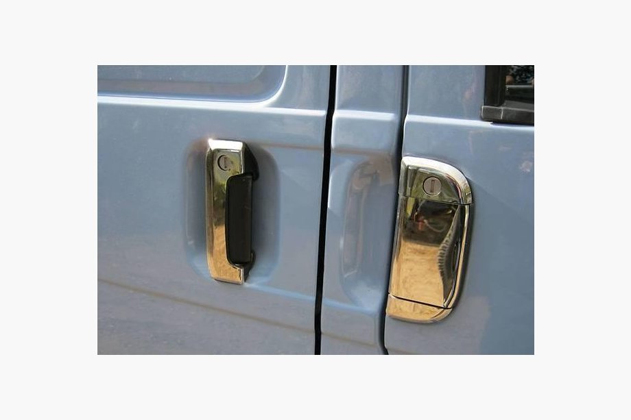 Volkswagen T4 Caravelle/Multivan 1990–2003 Kromade dörrhandtagskåpor (7 delar, rostfritt stål) OmsaLine – italienskt rostfritt stål Foto 2
