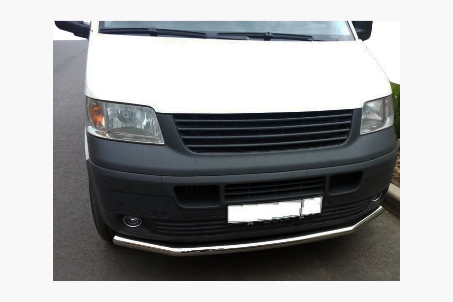 Volkswagen T5 Transporter 2003–2010 Främre frontbåge, enkel (rostfritt) Foto 2