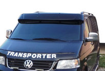 Volkswagen T5 Multivan 2003–2010 Vindrutespoiler (svart blank, 5 mm) foto 2