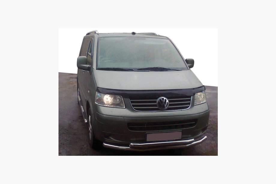 Volkswagen T5 Multivan 2003–2010 Främre dubbel frontbåge 60/48 mm (rostfritt stål) 60 x 60 mm Image