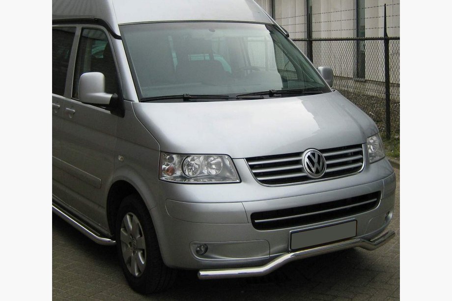 Volkswagen T5 2010–2015 Nedre stötfångarläpp, vågformad (rostfritt stål) Image
