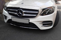 Mercedes E-klass W213 2016–2023 Sidolister för främre stötfångaren 2016-2019 (rostfritt stål) foto 2