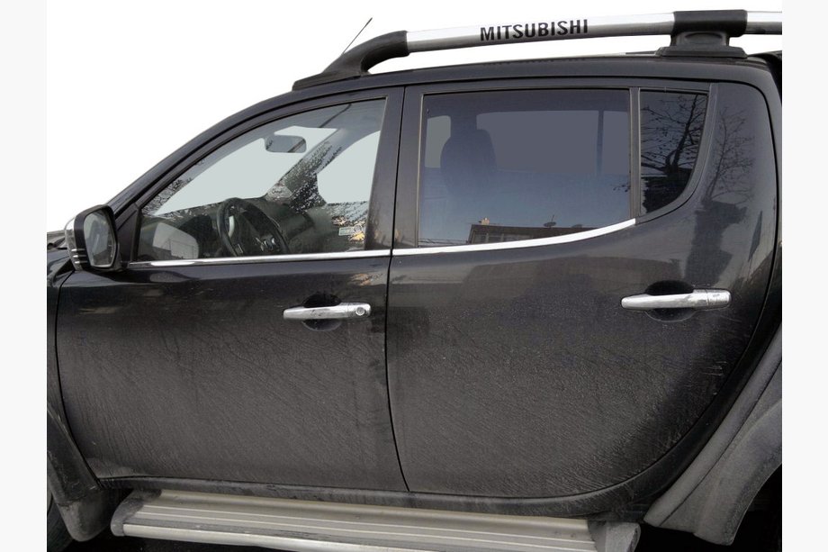 Mitsubishi L200 2006–2015 Fönsterlister (4 st, rostfritt) Image