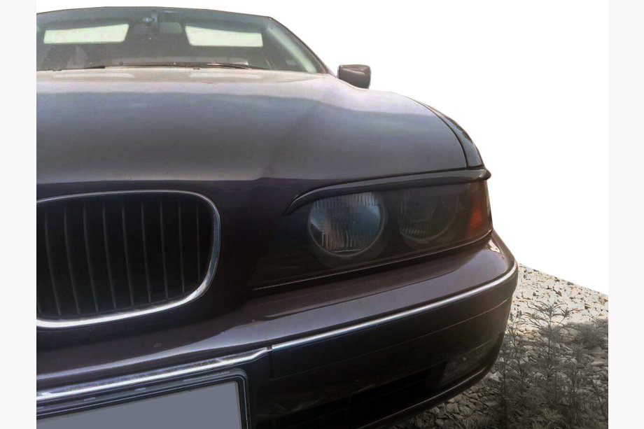 BMW 5-serie E39 1996–2003 Ögonlock till strålkastare (2 st, svarta) Image