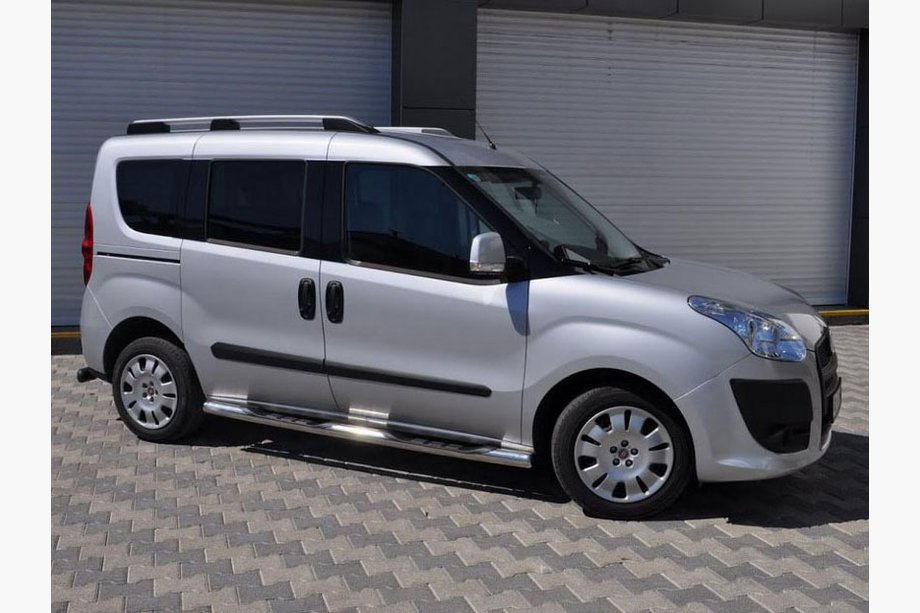 Fiat Doblo II 2010–2022 Sidorör (2 st, rostfritt) 60 mm, standardfäste Foto 5