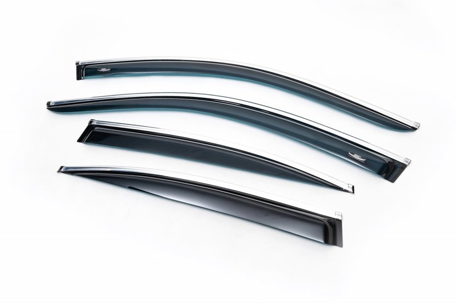 BMW 5-serien E60/E61 2003–2010 Vindavvisare med kromlist SD (4 st, HIC) Image