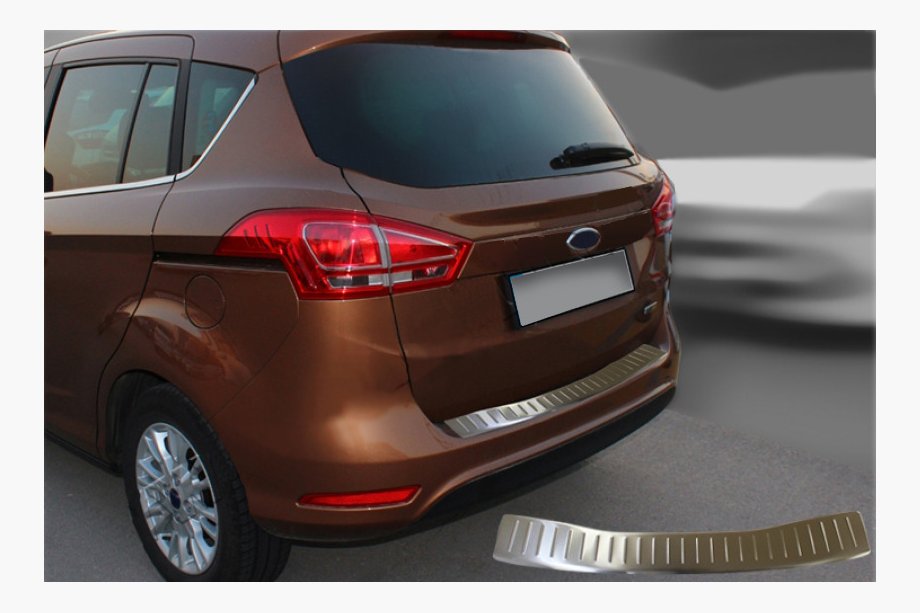 Ford B-Max 2012–2017 Bakre stötfångarskydd OmsaLine (rostfritt) Image