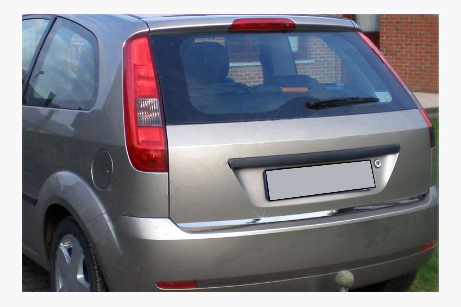 Ford Fiesta 2002–2008 Kromlist för bakluckans kant (rostfritt stål) Image