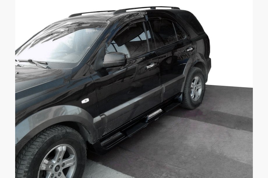 Kia Sportage 2004–2010 Sidosteg i plast S002 (plast) Svarta Image
