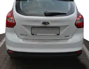 Ford Focus III 2011–2017 Bakre stötfångarskydd med bockning Natanika (rostfritt stål) foto 1
