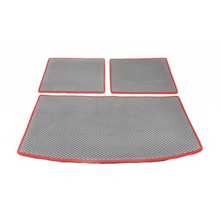 Bagagerumsmatta, 3 delar (EVA, grå) (7-sits) Audi Q7 2005–2015 foto 3
