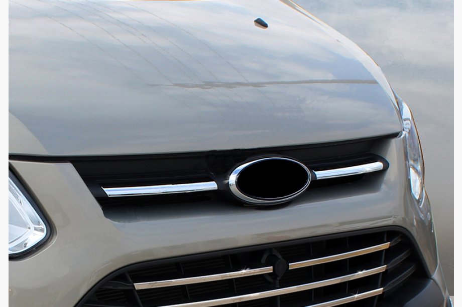 Ford Custom 2013–2022 Listersats för övre grill 2013-2018 (2 st, rostfritt stål) Image