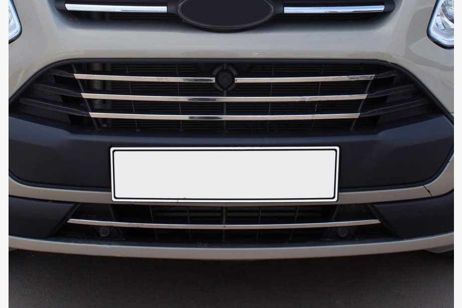 Ford Custom 2013–2022 Lister till grillen 2013-2018 (5 st, rostfritt stål) Carmos - turkiskt stål Image
