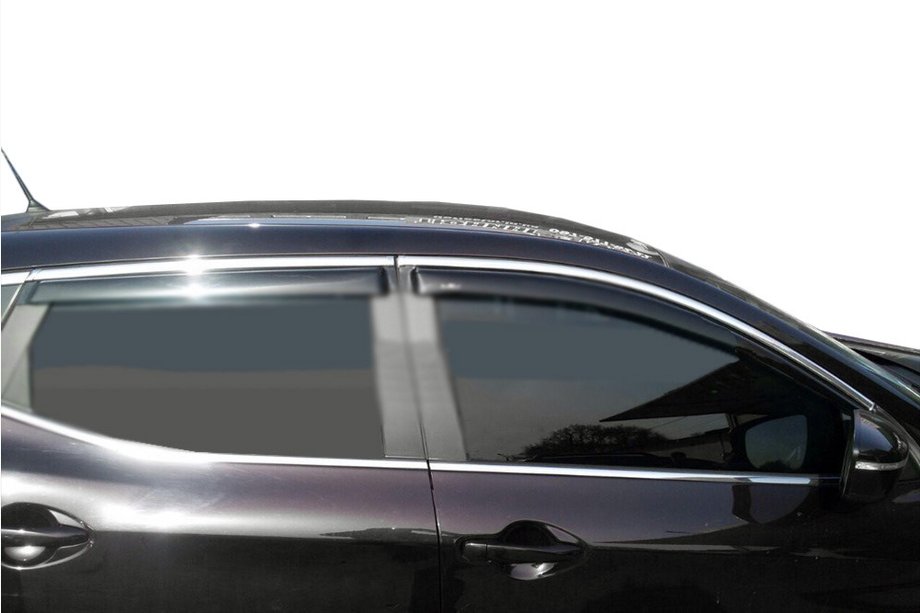Nissan Qashqai 2014–2021 Vindavvisare för fönster med kromlist (4 st, Libao) Foto 1