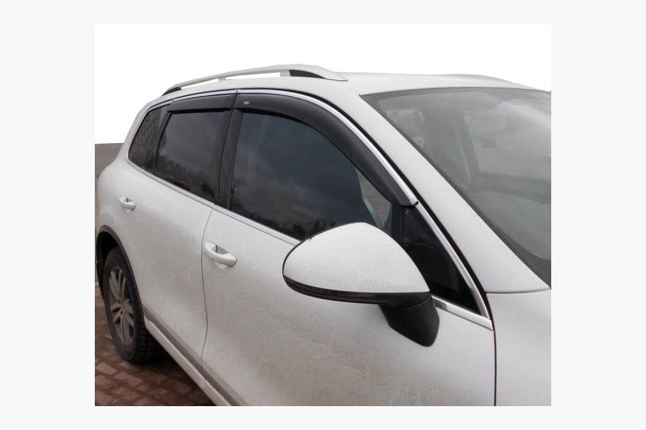 Volkswagen Tiguan 2007–2016 Vindavvisare med kromlist (4 st, Niken) Image