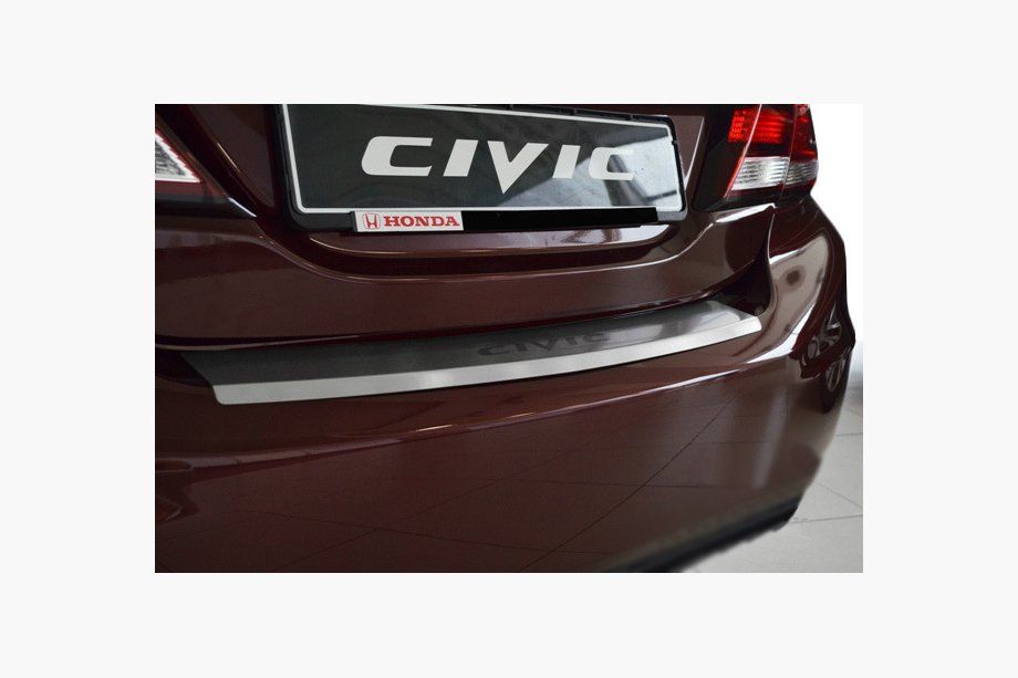 Honda Civic Sedan IX 2011–2016 Bakre stötfångarskydd med bockning Nataniko (2014-2017, rostfritt stål) Image