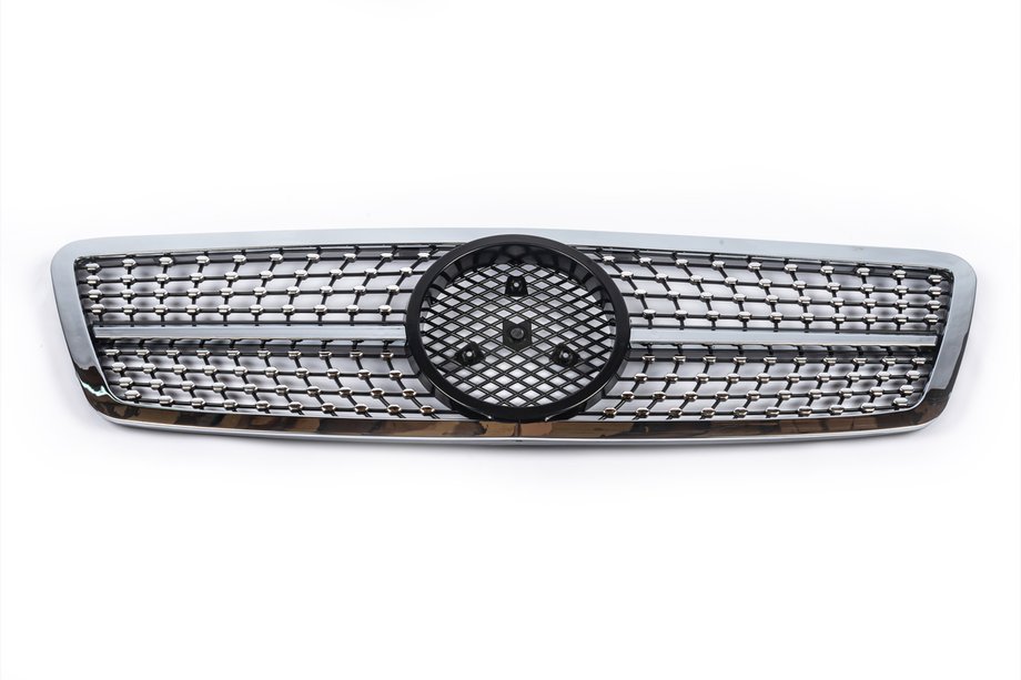 Mercedes C-klass W203 2000–2007 Främre grill Diamond Silver Foto 2