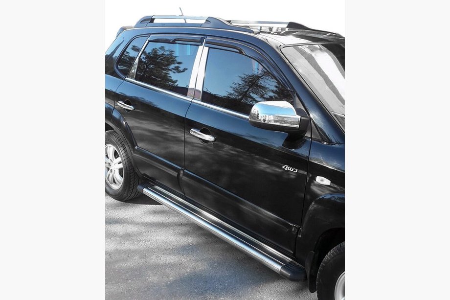 Hyundai Tucson JM 2004– Stolplister (rostfritt stål) Image