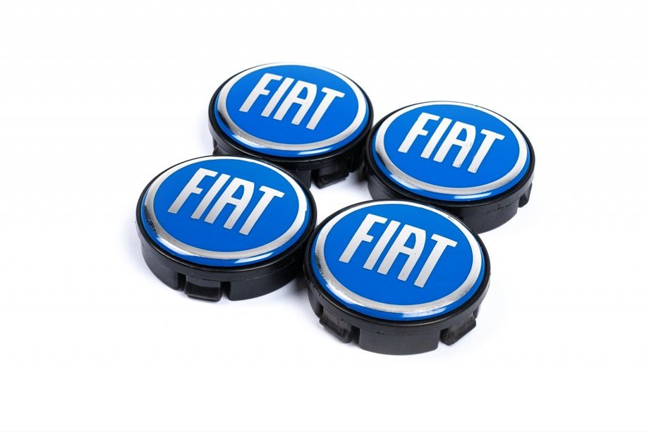 Fiat Fälgcentrumkåpor 57/55,5 mm blå (4 st) Image