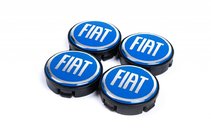 Fiat Fälgcentrumkåpor 57/55,5 mm blå (4 st) foto 1