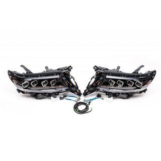 Främre strålkastare Lexus-design 4-LED V1 (2017+, 2 st) Toyota Land Cruiser Prado 150 2009–2023 foto 4