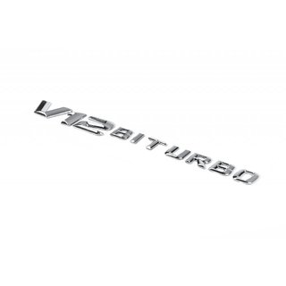 Emblem V12 Biturbo (krom) foto 1