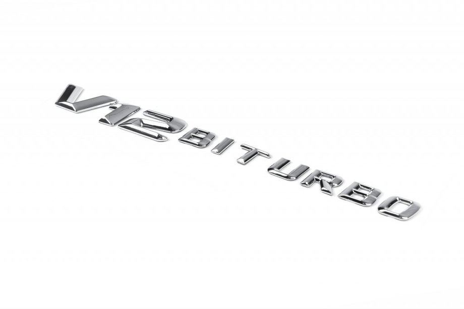 Mercedes ML W163 1997–2005 Emblem V12 Biturbo (krom) Image