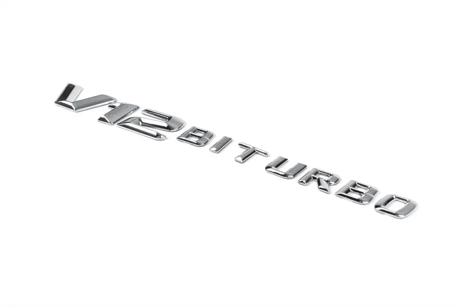 Mercedes E-klass W213 2016–2023 Emblem V12 Biturbo (krom) Image