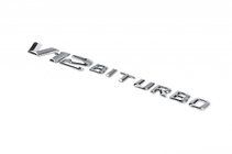 Mercedes ML W163 1997–2005 Emblem V12 Biturbo (krom) foto 1