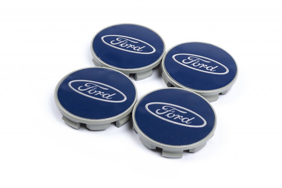 Ford Centrumkåpor till fälgar 69/64 mm blå (4 st) Image