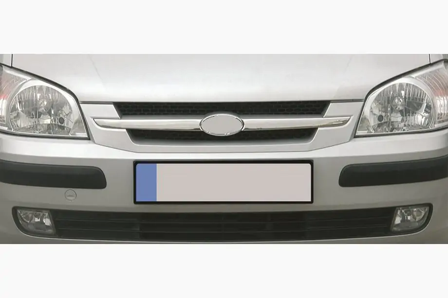 Hyundai Getz 2002– Kylargallerlister (2 delar, rostfritt stål) Foto 3