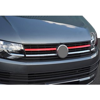 Övre grillister 2015-2019 (2 st, röda) Volkswagen T6 2015–2024 foto 1