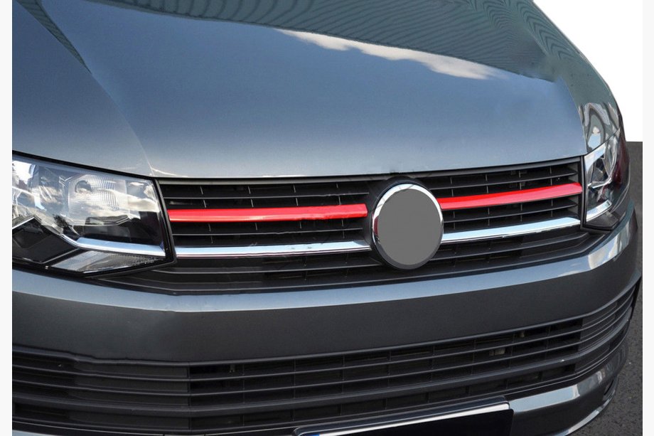 Volkswagen T6 2015–2024 Övre grillister 2015-2019 (2 st, röda) Image