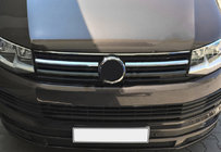 Volkswagen T6 2015–2024 Övre grillister 2015-2019 (2 st, rostfritt) Carmos - turkiskt stål foto 1