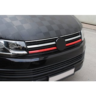 Nedre grillister 2015-2019 (2 st, röda) Volkswagen T6 2015–2024